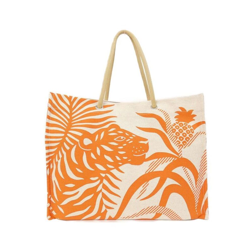 Hermes TIGRE A L'ANANAS Toile H Beach Bag